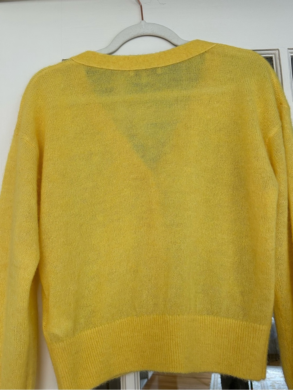 Madewell Yellow Cardigan Sweater NWT - Picture 4 of 5